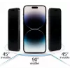 iLike Apple iPhone 15 Protetor de Ecrã de Vidro Temperado Privacy Preto