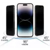 iLike Apple iPhone 15 Pro Protetor de Ecrã de Vidro Temperado Privacy Preto