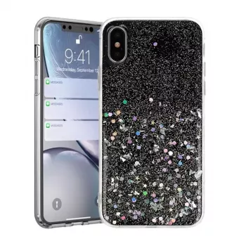 Vennus Capa traseira em silicone para Apple iPhone X/XS preta