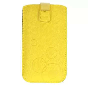 iLike Bolsa universal em pele para telefone XL amarela