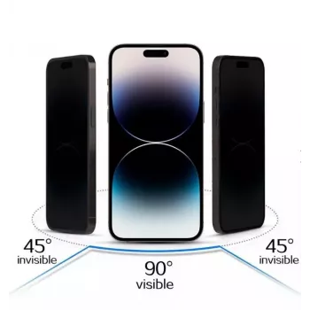 iLike Apple iPhone 17 Pro Max Vidro temperado de privacidade, Preto