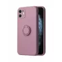iLike Apple iPhone 13 Capa de Silicone com Anel Roxo