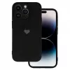 Vennus Capa de Silicone Coração Estampada Preta Samsung Galaxy A13 4G
