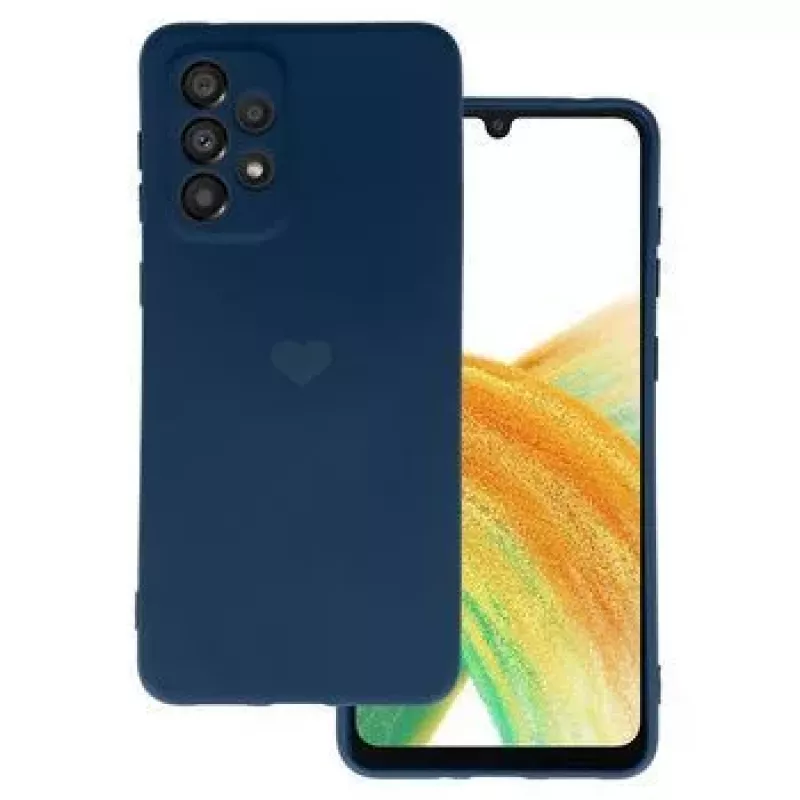 Vennus Capa de Silicone Coração Azul-escuro Samsung Galaxy A13 4G