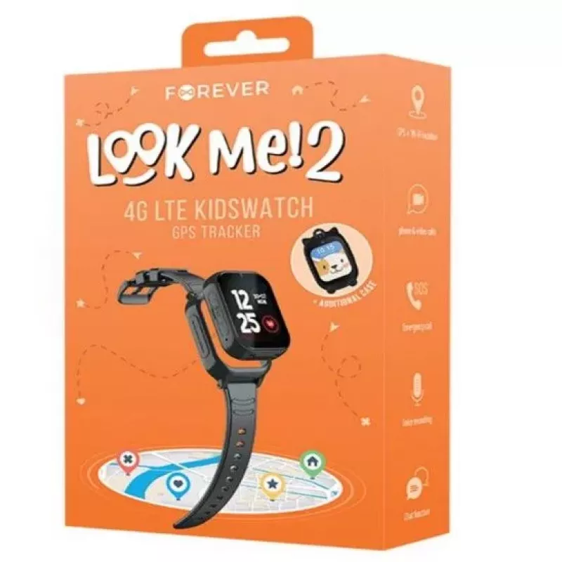 Forever Smartwatch GPS WiFi 4G Criança KW-510 Preto