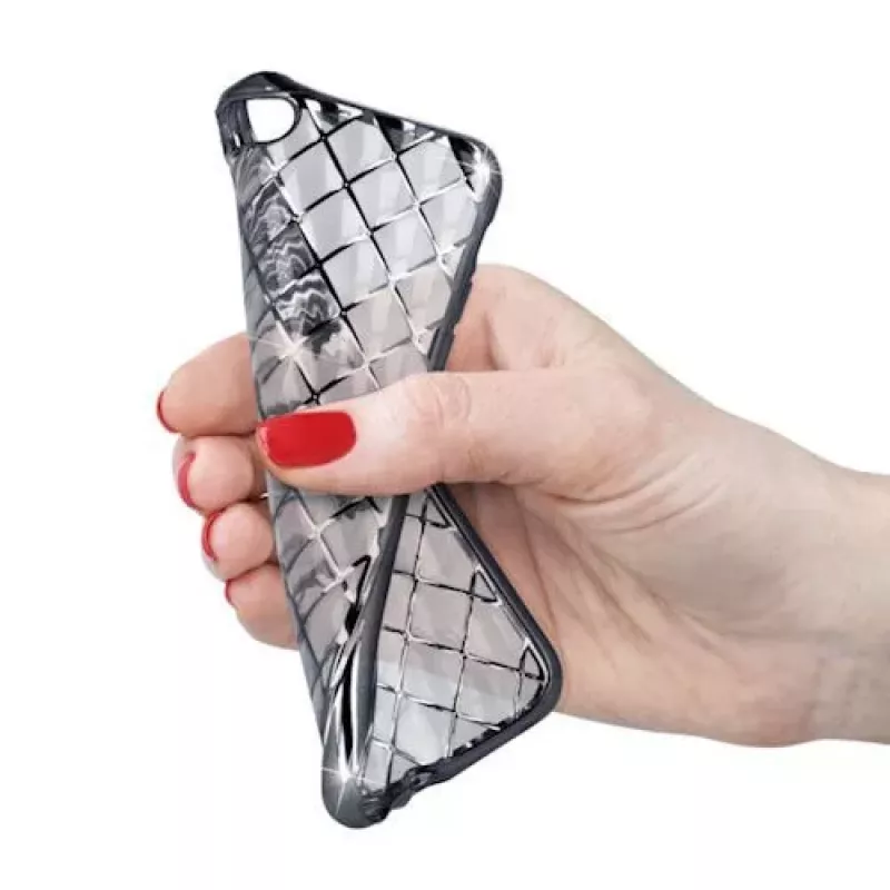 GreenGo Capa Grid para Apple iPhone 7 Plus Prateada