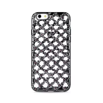 GreenGo Capa Traseira TPU Flower Diamond para Samsung Galaxy S7 G930 Preta