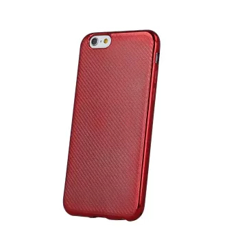 GreenGo Capa Elegance Carbon para Samsung Galaxy J3 (2017) J330 Vermelho