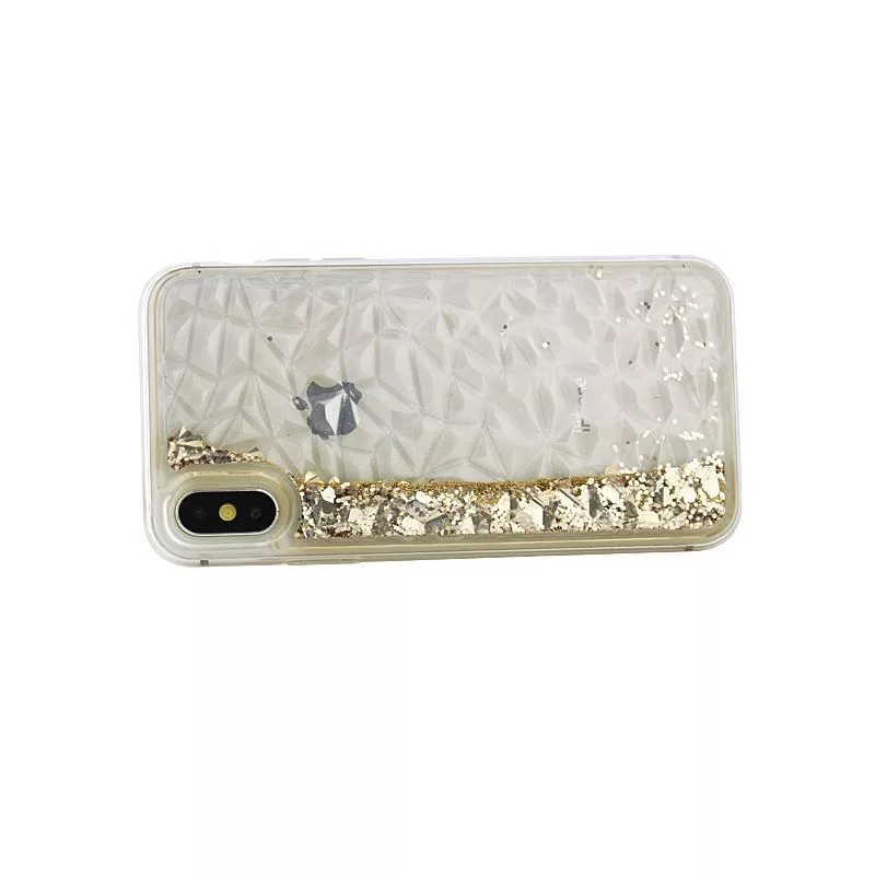 Capa TPU Liquid Diamond iLike para Apple iPhone X / iPhone XS dourada