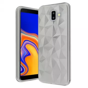 Capa geométrica GreenGo para Samsung Galaxy J6 Plus 2018 cinzenta