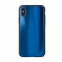 Capa de vidro Aurora iLike para Apple iPhone XR azul-escura