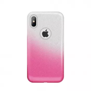 Capa 3 em 1 Gradient Glitter iLike Xiaomi Redmi Note 7 rosa