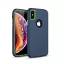 Capa 3 em 1 Defender Solid iLike Samsung Galaxy A70 azul-marinho