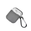 GreenGo capa de silicone para Apple AirPods com gancho cinzento