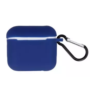Capa iLike para Apple AirPods 3 com mosquetão azul