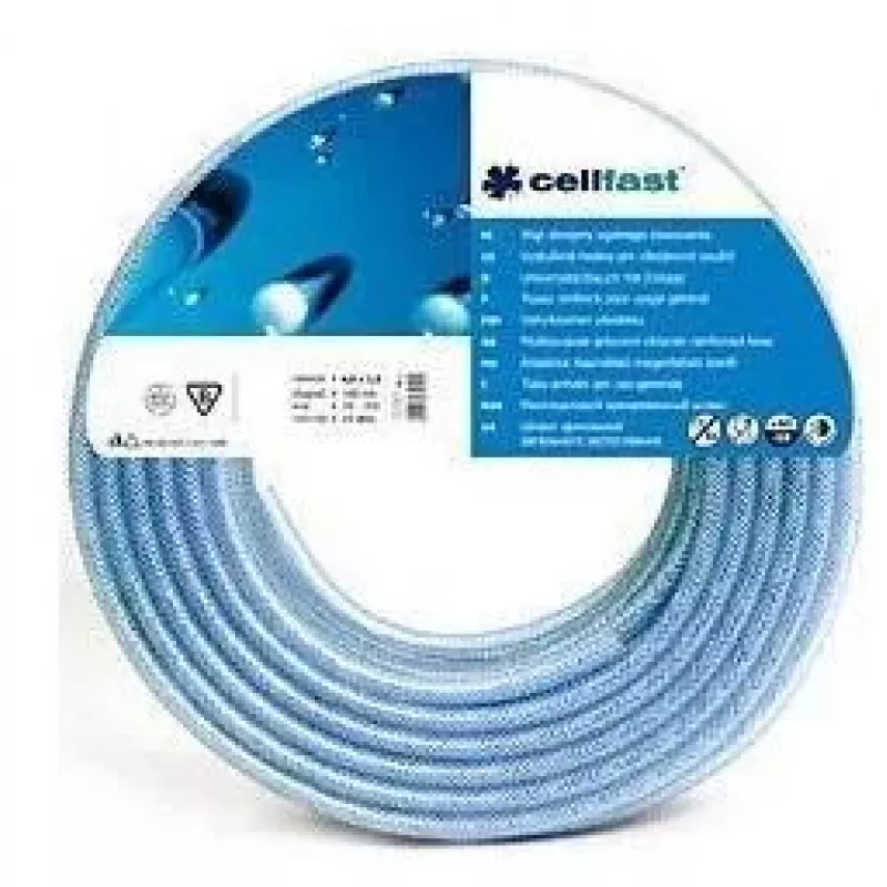 CELLFAST Mangueira Multiusos Reforçada 6,0x2,5 mm 110 m em Suporte