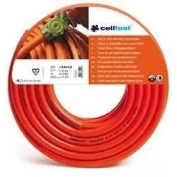 CELLFAST Mangueira de Gás LPG 9mm x 60m em Suporte - Propano-Butano, Laranja, PVC com Reforço Têxtil, 20 bar
