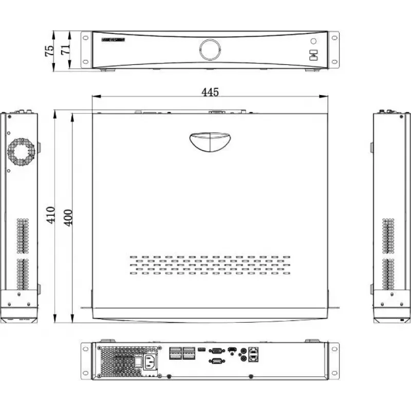 DVR/NVR Hikvision DS-7716NXI-K4(D) 16 canais AcuSense, 4K HDMI, 4 SATA, H.265+