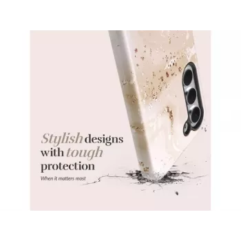 Capa traseira compatível com MagSafe Mio Gold Marble para Samsung Galaxy S25 5G