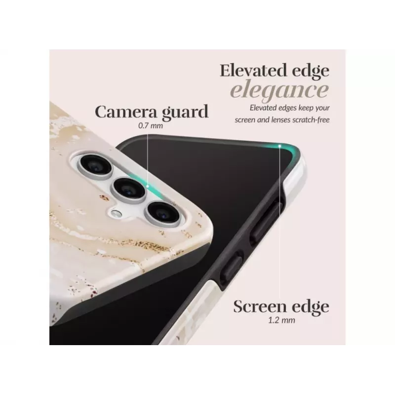 Capa traseira compatível com MagSafe Mio Gold Marble para Samsung Galaxy S25 5G