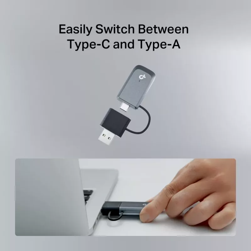 Adaptador USB sem fios mini TP-Link Archer TBE230U BE3600 Dual Band Wi-Fi 7