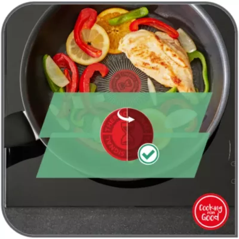 Frigideira TEFAL Easy Plus 24 cm, cabo fixo, preto, revestimento antiaderente de titânio, não adequada para indução