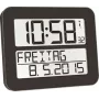 TFA TIMELINE MAX relógio de parede digital radiofónico 60.4512.01 preto