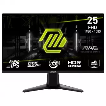 MSI Mag 255F E20 monitor gaming 24,5 polegadas Full HD Rapid IPS 200Hz