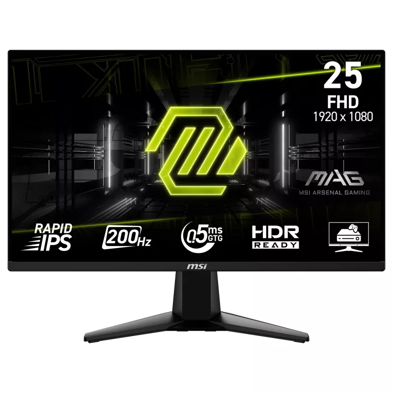 MSI Mag 255F E20 monitor gaming 24,5 polegadas Full HD Rapid IPS 200Hz