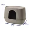 SAVIC Moona caixa de areia para gatos cinzento 57x39x39 cm