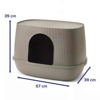 SAVIC Moona caixa de areia para gatos cinzento 57x39x39 cm