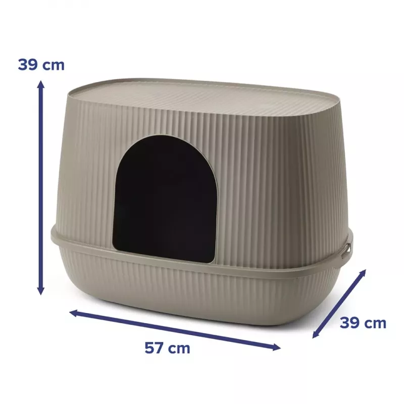 SAVIC Moona caixa de areia para gatos cinzento 57x39x39 cm