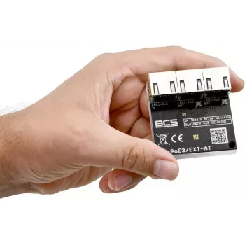 BCS BCS-xPoE3/EXT-AT switch PoE+ de 3 portas, 2x PoE+ 30W, 1x uplink, 250m EXTEND, metal