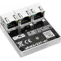 BCS BCS-xPoE3/EXT-AT switch PoE+ de 3 portas, 2x PoE+ 30W, 1x uplink, 250m EXTEND, metal