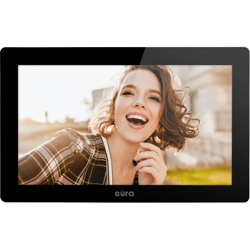 EURA VDP-86A3 monitor de videoporteiro preto de 10 polegadas com Tuya Smart App