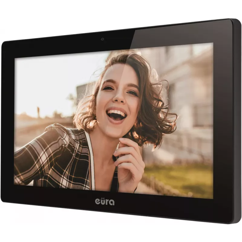 EURA VDP-86A3 monitor de videoporteiro preto de 10 polegadas com Tuya Smart App