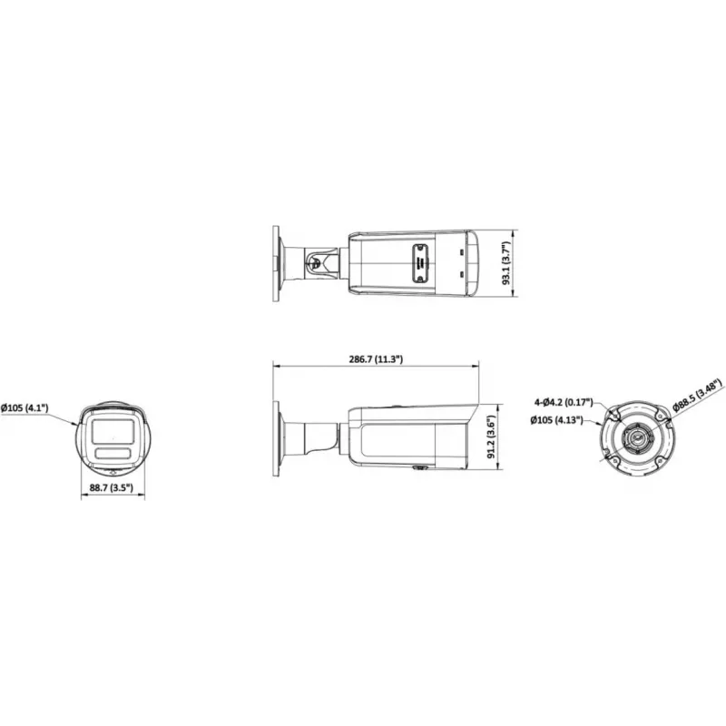 Hikvision DS-2CD2T46G2H-2I 4mm câmara IP 4MP AcuSense IR 60m