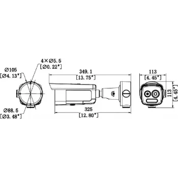 Câmara de rede térmica e ótica Hikvision HM-TD2618-10/G0/T1A