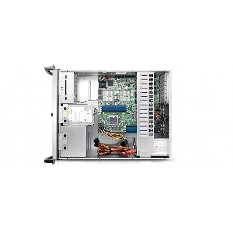 Chassis de servidor rackmount Chenbro RM41300-F2-USB3 4U - E-ATX, preto/cinzento, sem fonte de alimentação