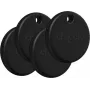 Etiqueta de rastreio Chipolo POP pack de 4 preto - localizador de chaves Bluetooth, compatível com Apple Onde está?, bateria substituível, IPX5 resistente à água, alcance de 60 m, toque de 120 dB