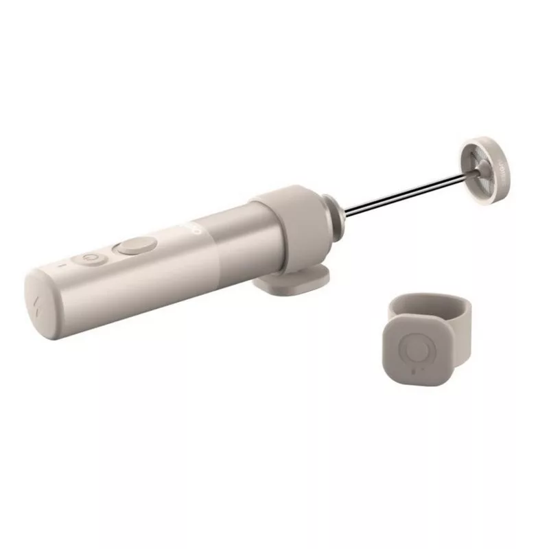 OutIn LattoGo OTMF-LG-01-SS espumador de leite manual, prateado