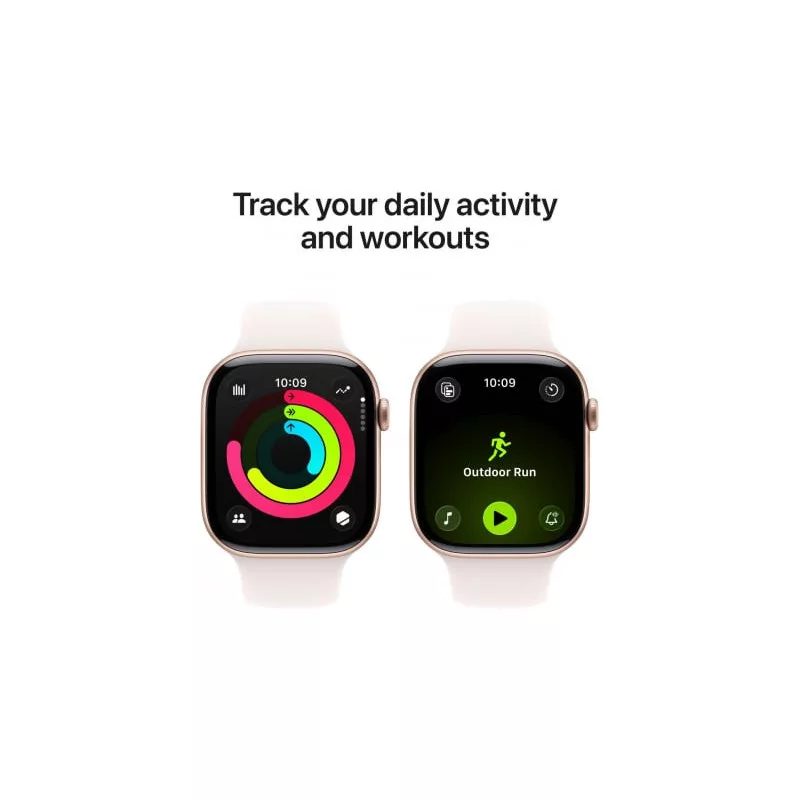 Apple Watch Series 11 GPS 42mm caixa de alumínio rosa-ouro com bracelete desportiva Light Blush S/M, MEU04ET/A