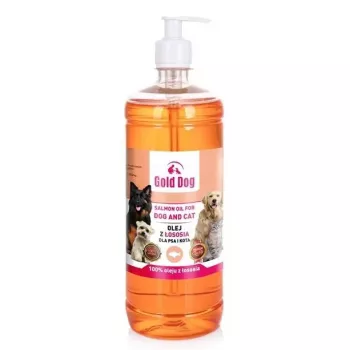 Óleo de salmão GDD Gold Dog para cães e gatos - 1 L