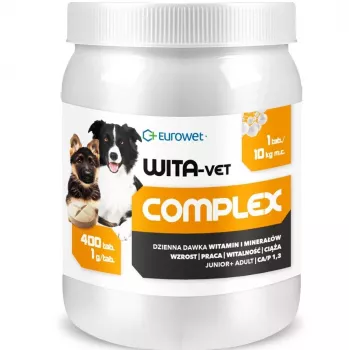 EWE EUROWET Wita-Vet Complex Suplemento multivitamínico e mineral para cães - 400 comprimidos
