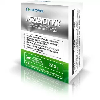 EWE EUROWET Suplemento alimentar probiótico para gatos - 15 x 1,5 g saquetas