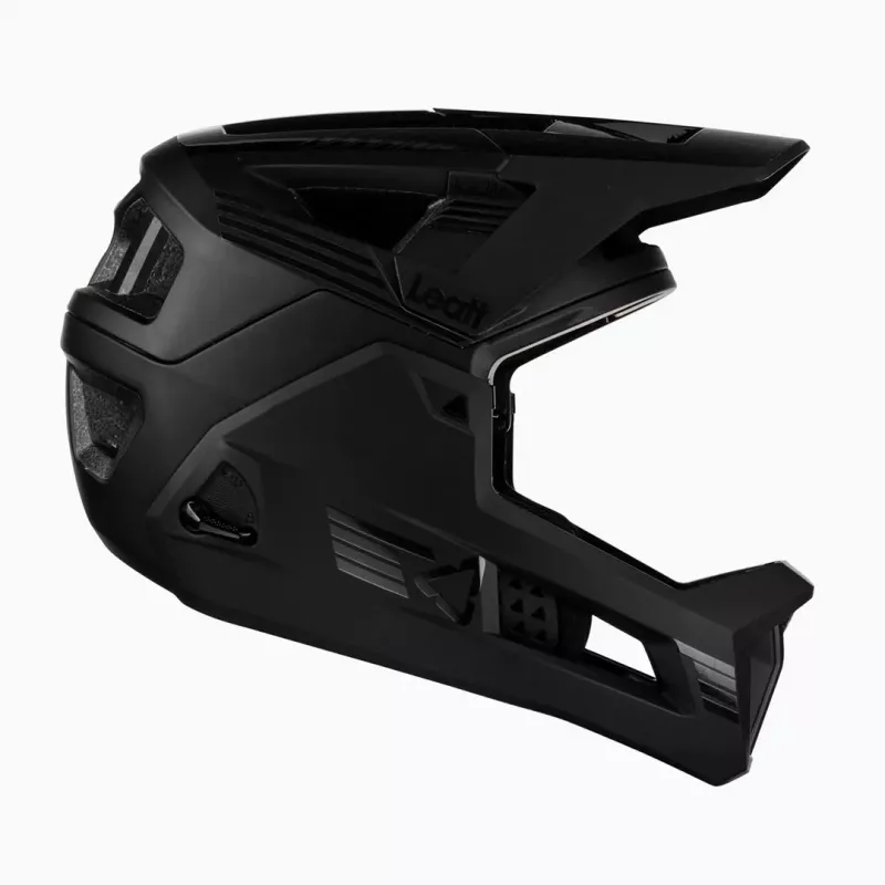 LEATT MTB Enduro 4.0 V23 capacete de bicicleta com queixeira amovível, tamanho M, preto