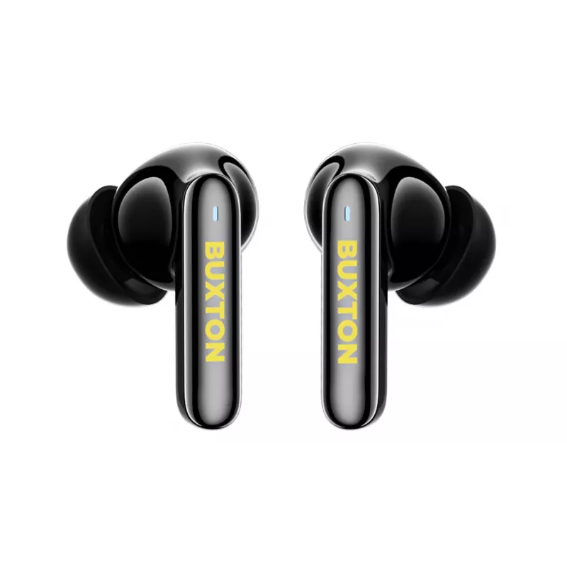 BXT Buxton BTW 7200 Black Tuya - auscultadores True Wireless in-ear com estojo de carregamento, preto, Bluetooth 5.2, IPX4, controlo tátil, Tuya Smart App