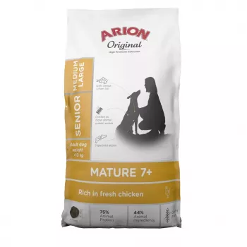 AIN ARION Original Senior Mature 7+ Medium & Large Frango Croquetes para Cães 12kg