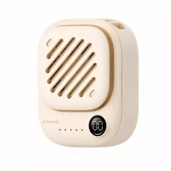 Mini ventilador de pescoço portátil AEL Aecooly Click 01 - bege