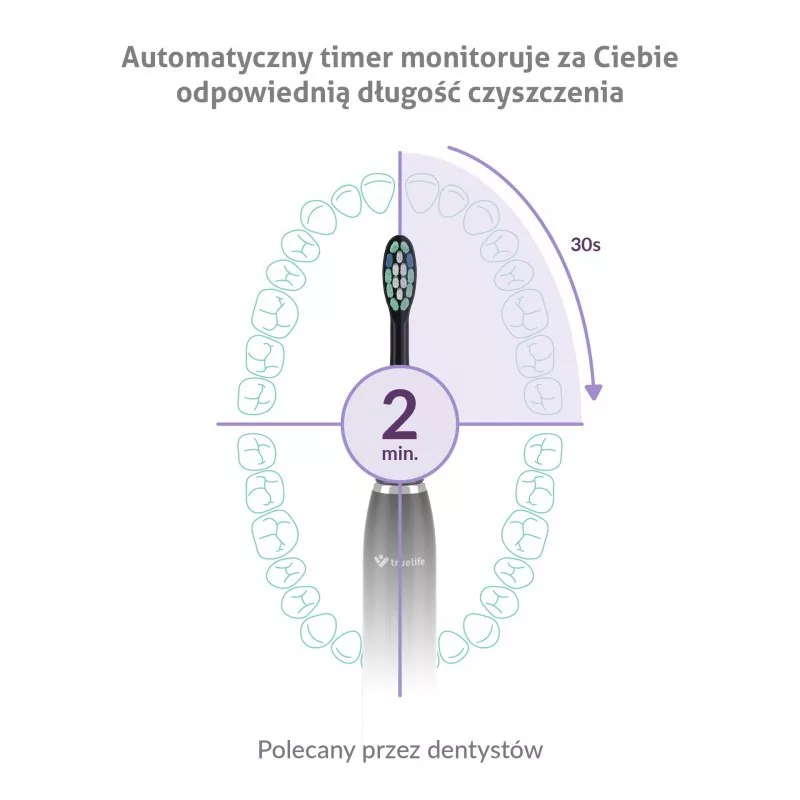 Escova de dentes sónica TLF TrueLife SonicBrush Clean30 preta para adultos
